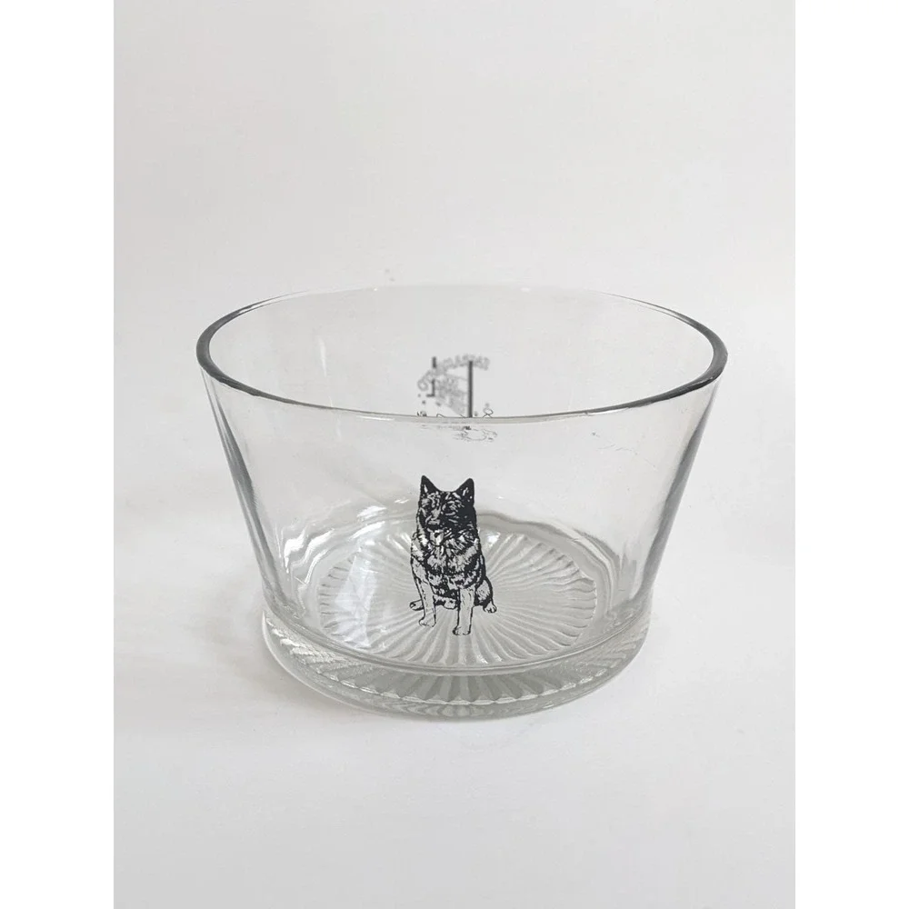 Vintage Sacramento Dog‎ Training Club Glass Ice Bucket German Shepherd Graphic